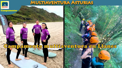Campamento multiaventura Asturias 2024